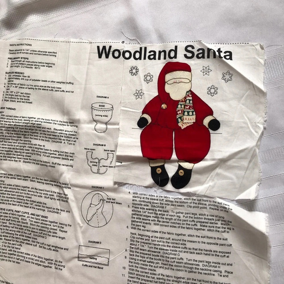 Cut and Sew Woodland Santa Pattern - Picture 2 of 10